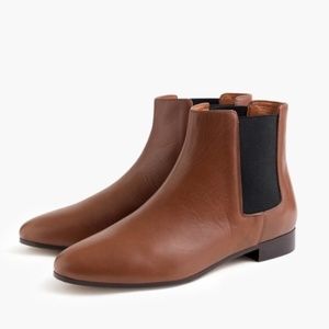 J.Crew Brown Leather Chelsea Boots 9.5